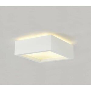 BIG WHITE SLV PLASTRA 104, stropní svítidlo, TC-DSE, hranaté, bílá sádra, max. 50 W 148002 obraz