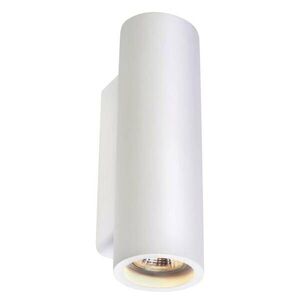 BIG WHITE SLV PLASTRA, nástěnné svítidlo, QPAR51, kulaté, trubice, bílá sádra, max. 70 W 148060 obraz