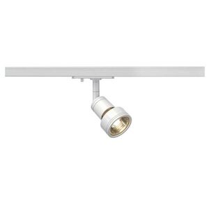 BIG WHITE SLV PURI, bodové svítidlo pro vysokonapěťovou 1fázovou proudovou sběrnici, QPAR51, bílé, max. 50 W, vč. 1fázového adaptéru obraz
