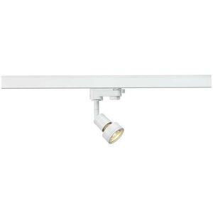 BIG WHITE SLV PURI, bodové svítidlo pro vysokonapěťovou 3fázovou proudovou sběrnici, QPAR51, bílé, max. 50 W, vč. 3fázového adaptéru obraz