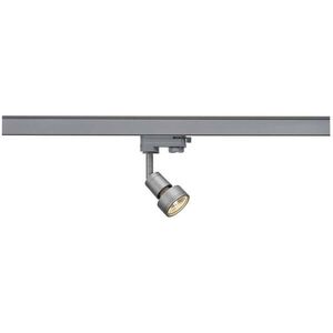 BIG WHITE SLV PURI, bodové svítidlo pro vysokonapěťovou 3fázovou proudovou sběrnici, QPAR51, stříbrošedé, max. 50 W, vč. 3fázového a obraz