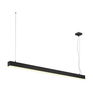 BIG WHITE SLV Q-LINE DALI SINGLE LED závěsné svítidlo, stmívatelné, 1 500 mm, černé 1001309 obraz