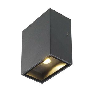 BIG WHITE SLV QUAD 1 XL, nástěnné svítidlo, LED, 3000K, IP44, hranaté, antracit, 3, 2 W 232435 obraz