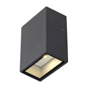 BIG WHITE SLV QUAD 1, nástěnné svítidlo, LED, 3000K, IP44, hranaté, antracit, 4, 6 W 232465 obraz