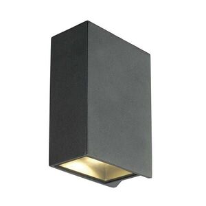 BIG WHITE SLV QUAD 2 XL, nástěnné svítidlo, LED, 3000K, IP44, hranaté, up/down, antracit, 3, 2 W 232445 obraz