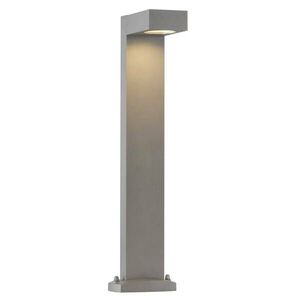 BIG WHITE SLV QUADRASYL 75, venkovní stojací lampa, úsporná žárovka GX53, IP44, hranatá, stříbrošedá, D/Š/V 19/22, 5/75 cm, max. 11 W obraz