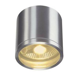 BIG WHITE SLV ROX CEILING venkovní stropní svítidlo, QPAR111, IP44, kulaté, kartáčovaný Al, max. 75 W 1000332 obraz