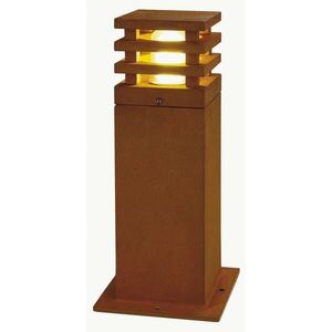 BIG WHITE SLV RUSTY SQUARE 40, venkovní stojací lampa, LED, 3000K, hranatá, rezavé železo, D/Š/V 12/12/40 233427 obraz