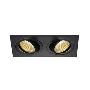 BIG WHITE SLV SADA NEW TRIA 2, vestavné svítidlo, dvě žárovky, LED, 2700K, obdélníkové, černé matné, 38°, 15 W obraz