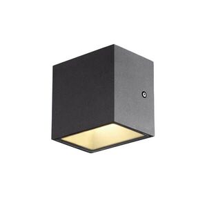 BIG WHITE SLV SITRA CUBE WL LED venkovní nástěnné a stropní nástavbové svítidlo, antracit, IP44, 3000K, 10W 1002032 obraz
