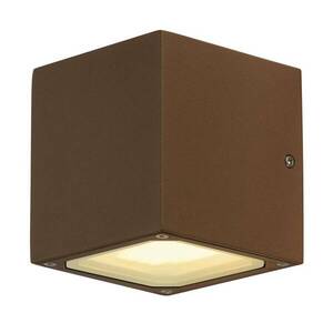 BIG WHITE SLV SITRA CUBE, venkovní nástěnné svítidlo, TCR-TSE, IP44, rezavé, max. 18 W 232537 obraz