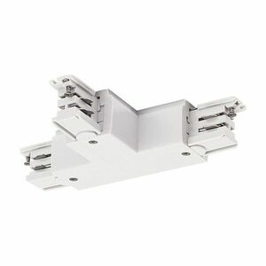 BIG WHITE SLV SPOJKA T, pro vysokonapěťovou 3fázovou nástavnou přípojnici S-TRACK, země vlevo, bílá 175131 obraz