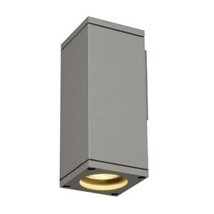 BIG WHITE SLV THEO WALL, venkovní nástěnné svítidlo, QPAR51, hranaté, stříbrošedé, max. 35 W 229524 obraz