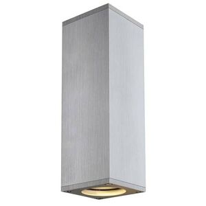 BIG WHITE SLV THEO, nástěnné svítidlo, QPAR51, hranaté, up/down, kartáčovaný Al, max. 100 W 1000329 obraz