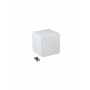 FANEUROPE FAN EUROPE Solární LED svítidlo Geco, bílé, 1 W, 90 lm, RGBW, stmívatelné, IP65, vč. dálk. ovl., 30 x 30 x 30 cm obraz
