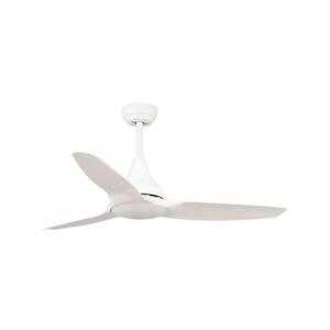 NOVA LUCE stropní ventilátor se světlem SAMOA tělo z oceli matná bílá a sklo 3ABS bílé listy LED 18W 3000K 5267301 obraz