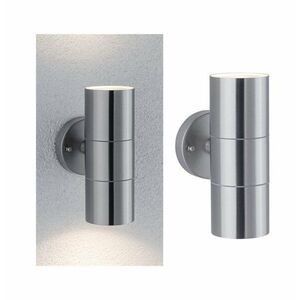 PAULMANN HOUSE venkovní nástěnné svítidlo Flame IP44 max. 2x35W GU10 ocel kartáčovaný 230V 943.31 obraz