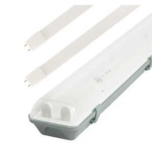 LED Solution Zářivkové těleso 150cm IP65 + 2x LED trubice 24W Economy+ Barva světla: Teplá bílá 191442_21799 obraz