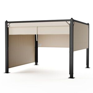 Blumfeldt Pantheon Cortina altán 3x3 m, odolný vůči povětrnostním vlivům, hliník, prášková barva, rolety obraz