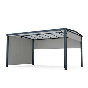Blumfeldt Pantheon Cortina Solid Sky Pergola 3x4, odolná proti povětrnostním vlivům, prášková barva, boční panely obraz