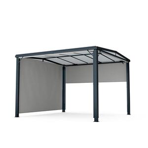 Blumfeldt Pantheon Cortina Solid Sky 3x3 Pergola, odolná proti povětrnostním vlivům, prášková barva, boční panely obraz