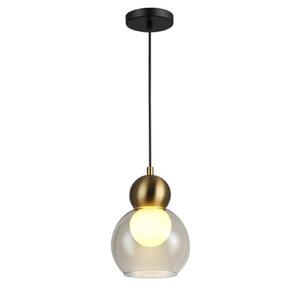 ACA Lighting závěsné svítidlo JULIETTE mosaz a sklo IP20 1xE27 LT1520PCB obraz