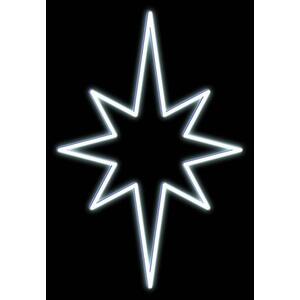 DecoLED LED světelná hvězda, závěsná 3D tisk, 43x56 cm, ledově bílá obraz