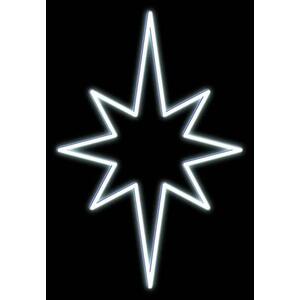 DecoLED LED světelná hvězda, závěsná 3D tisk, 78x103 cm, ledově bílá, bílá obraz