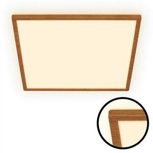 BRILONER Tava Wood LED stropní svítidlo, přímé a nepřímé osvětlení, ploché, imitace dřeva, 42x42 cm 7453314 obraz