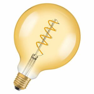 LEDVANCE Vintage 1906 LED dim CL GLOBE125 FIL GOLD 25 dim 4, 5W/820 E27 obraz
