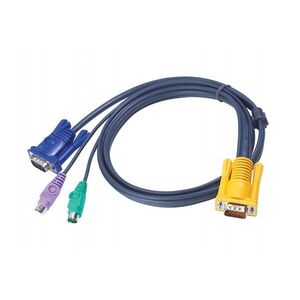 ATEN 4ft PS/2 KVM kabel Černá 1, 2 m 2L-5201P obraz