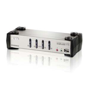 Aten CS1734B-AT-G 4P PS/2-USB VGA/Audio KVMP Přepínač CS1734B-AT-G obraz