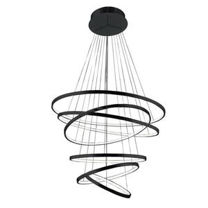 LED Závěsné svítidlo AZzardo Wheel 6 Long Dimm black AZ2923 140W 8400lm 3000K IP20 85cm stmívatelné černé obraz