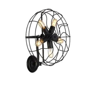 Nástěnné svítidlo AZzardo Fan wall AZ1349 E27 5x60W IP20 47cm černé obraz