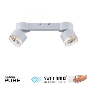PAUL NEUHAUS LED stropní svítidlo PURE-NOLA bílé 2 ramenné otočné stmívatelné krokově stmívatelné 3000K PN 6862-16 obraz