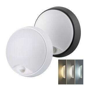 Solight LED venkovní osvětlení se senzorem, 3 CCT, 15/18/20W, 1800lm, 22cm, 2v1 - bílý a černý kryt WO780-2 obraz