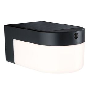 PAULMANN Hybrid LED venkovní nástěnné svítidlo Calyne domovní 230V + solární IP44 145x229mm 3000K 2, 3W 230V černá obraz