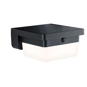 PAULMANN Hybrid LED venkovní nástěnné svítidlo Isleen domovní 230V + solární IP44 hranaté 163x163mm 3000K 2, 3W 230V černá obraz