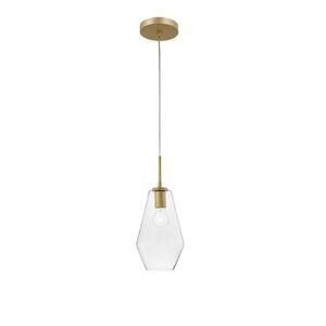 NOVA LUCE závěsné svítidlo PRISMA zlatý kov čiré sklo E27 1x12W 230V IP20 bez žárovky 9426732 obraz