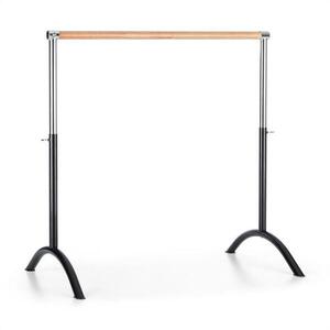 KLARFIT Bar Lerina, černá, baletní tyč, 110x113 cm, přenosná, výškově nastavitelná, ocel obraz