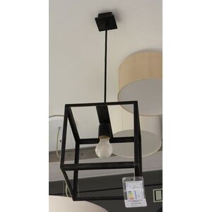 Aulix závěsné svítidlo 1xE27 hranaté industriální kov černá patina 25x25x25 cm VÝPRODEJ VZORKU obraz