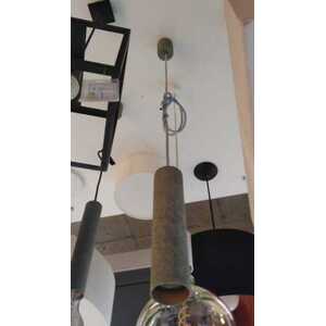 Aulix závěsné svítidlo 1xGU10 válec 30cm v imitaci betonu + textilní kabel šedý VÝPRODEJ VZORKU obraz