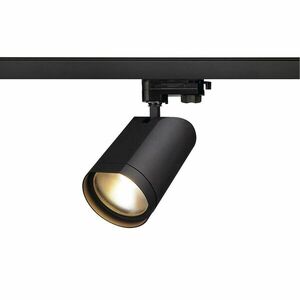 BIG WHITE SLV BILAS, bodové svítidlo pro vysokonapěťovou 3fázovou proudovou sběrnici, LED, 2700K, kulaté, černé matné, 60°, 16 W, vč VÝPRODEJ VZORKU obraz