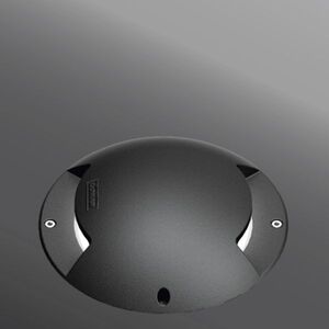 LIGMAN Zápustné zemní svítidlo MASK 3000K 8W 202lm IP68 218mm černé RAL9011 VÝPRODEJ VZORKU obraz