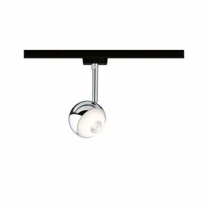 PAULMANN URail LED lištový spot Capsule II spot 6W 2700K stmívatelné 230V černá mat/chrom VÝPRODEJ VZORKU obraz