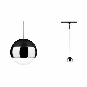 PAULMANN URail LED závěs Capsule II 6W 4000K stmívatelné 230V černá mat/chrom VÝPRODEJ VZORKU obraz
