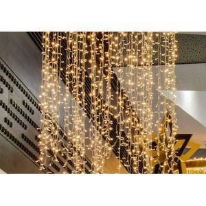 DecoLED Interiérová LED světelná záclona - 1x7 m, teple bílá, 600 diod obraz