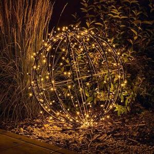 DecoLED LED světelná koule, teple bílá, pr. 60 cm, černý kabel obraz