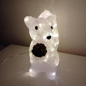 DecoLED LED světelná veverka, akryl, 30 cm, teple bílá obraz