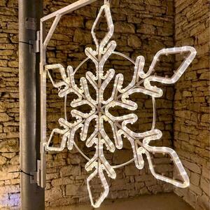 DecoLED LED světelná vločka na VO, pr. 100 cm, teple bílá obraz